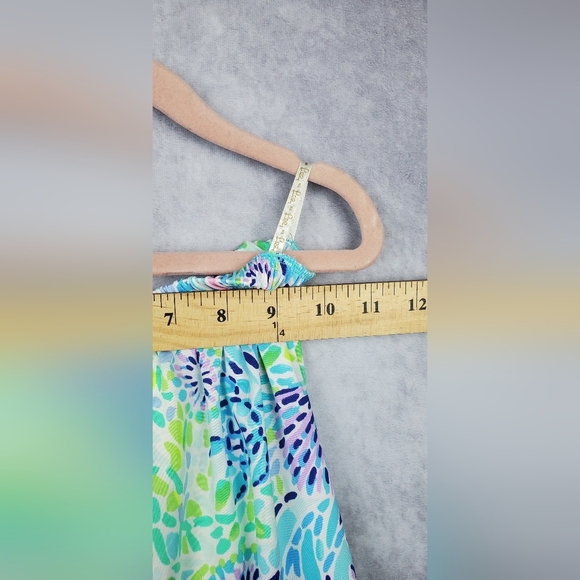 LILLY PULITZER ADELLA STRAPLESS TOP BLUE IBIZA OPEN WATER SIZE XXS - Picture 11 of 11